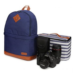 DSLR beginner essentials: blue backpack